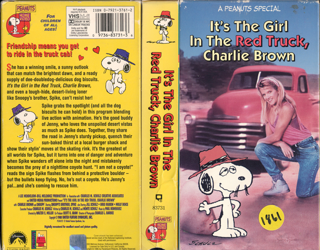 ITS THE GIRL IN THE RED TRUCK CHARLIE BROWN VHS COVER