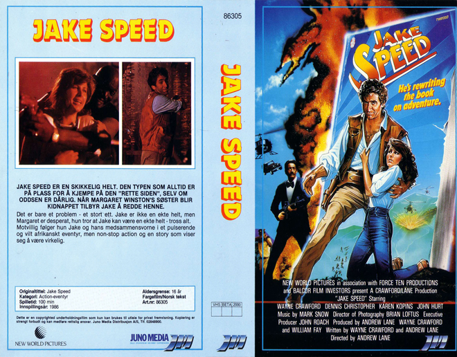 JAKE SPEED VHS COVER, ACTION VHS COVER, HORROR VHS COVER, BLAXPLOITATION VHS COVER, HORROR VHS COVER, ACTION EXPLOITATION VHS COVER, SCI-FI VHS COVER, MUSIC VHS COVER, SEX COMEDY VHS COVER, DRAMA VHS COVER, SEXPLOITATION VHS COVER, BIG BOX VHS COVER, CLAMSHELL VHS COVER, VHS COVER, VHS COVERS, DVD COVER, DVD COVERS