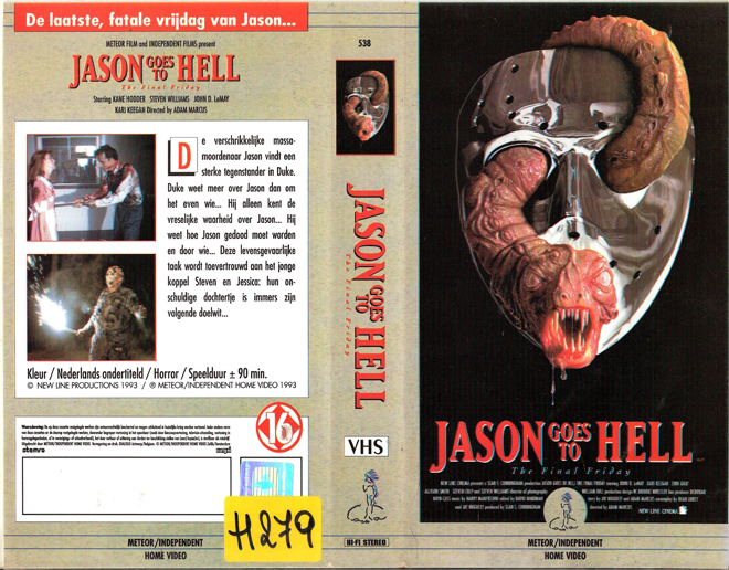 JASON GOES TO HELL VHS COVER