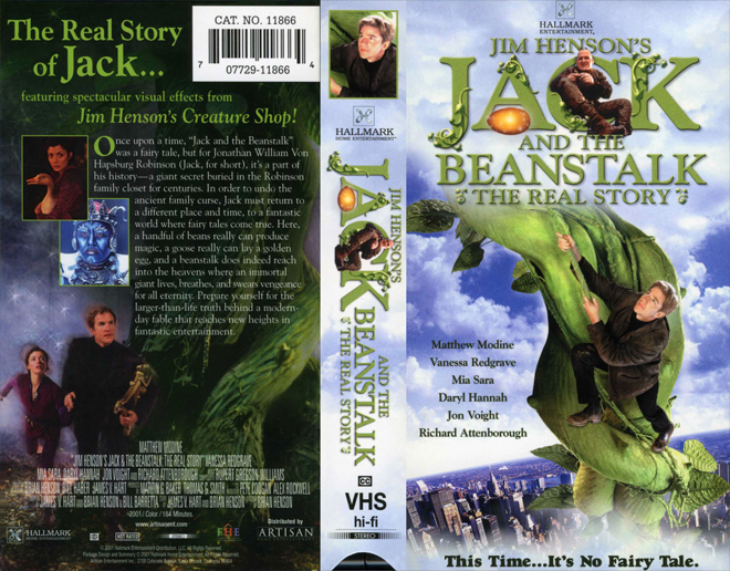 JIM HENSON'S JACK AND THE BEANSTALK THE REAL STORY - SUBMITTED BY GEMIE FORD, VHS COVERS