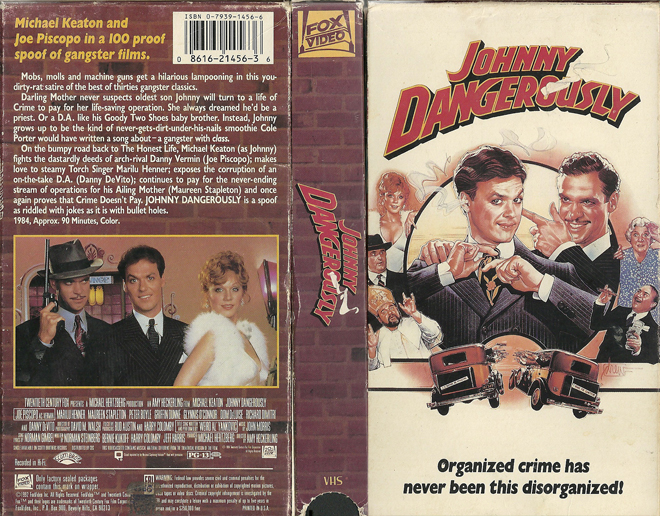 JOHNNY DANGEROUSLY VHS COVER