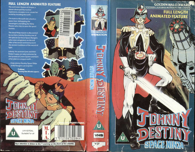 JOHNNY DESTINY SPACE NINJA VHS COVER