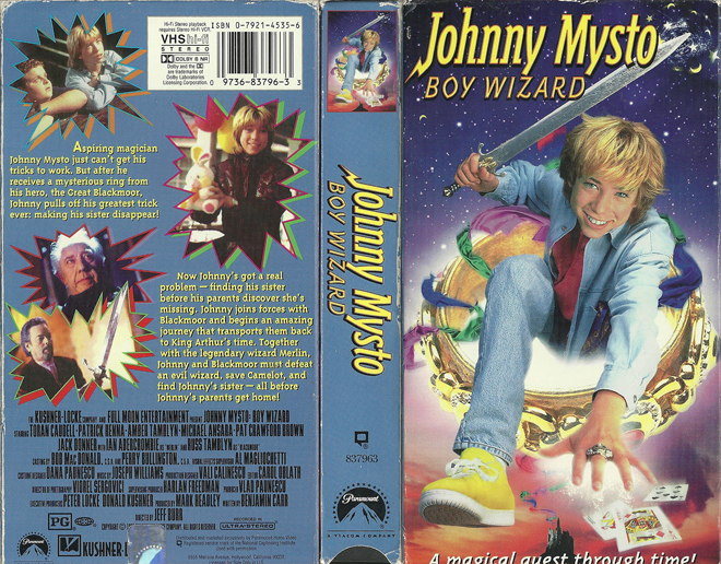 JOHNNY MYSTO : BOY WIZARD VHS COVER