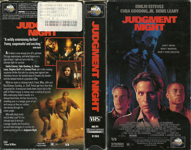 JUDGMENT NIGHT VHS COVER