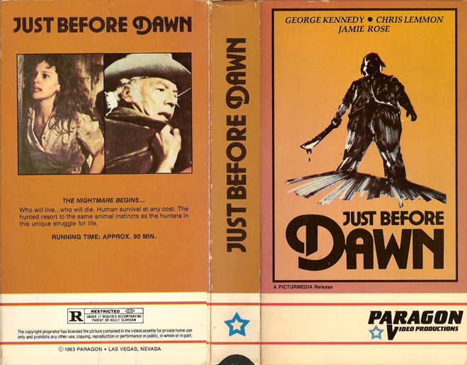 JUST BEFORE DAWN VHS COVER
