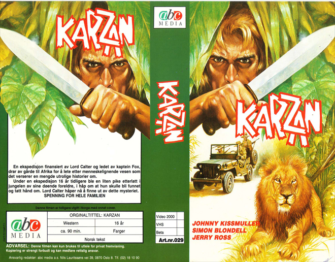 KARZAN, ACTION VHS COVER, HORROR VHS COVER, BLAXPLOITATION VHS COVER, HORROR VHS COVER, ACTION EXPLOITATION VHS COVER, SCI-FI VHS COVER, MUSIC VHS COVER, SEX COMEDY VHS COVER, DRAMA VHS COVER, SEXPLOITATION VHS COVER, BIG BOX VHS COVER, CLAMSHELL VHS COVER, VHS COVER, VHS COVERS, DVD COVER, DVD COVERS
