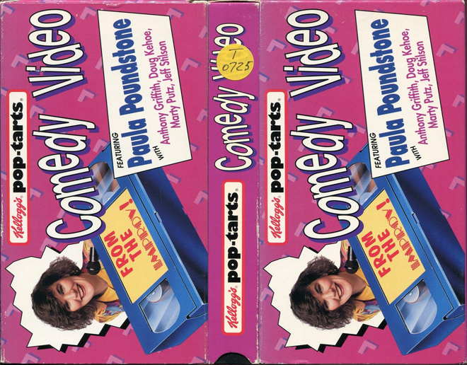 KELLOGGS POP TARTS COMEDY VIDEO FEATURING PAULA POUNDSTONE VHS, ACTION VHS COVER, HORROR VHS COVER, BLAXPLOITATION VHS COVER, HORROR VHS COVER, ACTION EXPLOITATION VHS COVER, SCI-FI VHS COVER, MUSIC VHS COVER, SEX COMEDY VHS COVER, DRAMA VHS COVER, SEXPLOITATION VHS COVER, BIG BOX VHS COVER, CLAMSHELL VHS COVER, VHS COVER, VHS COVERS, DVD COVER, DVD COVERS