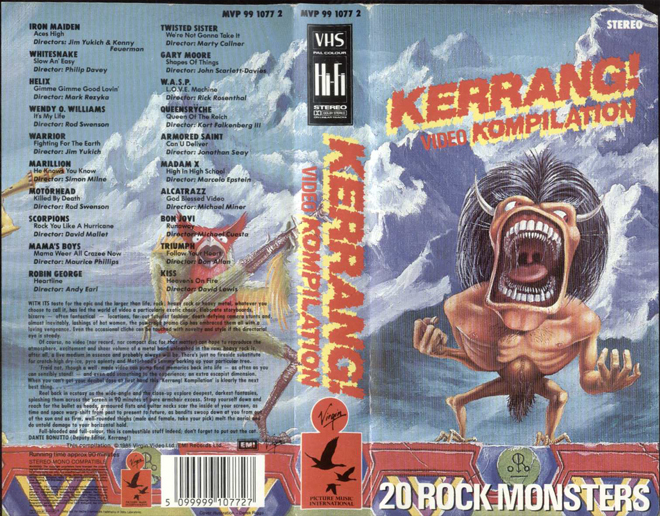 KERRANG! VIDEO KOMPILATION VHS COVER