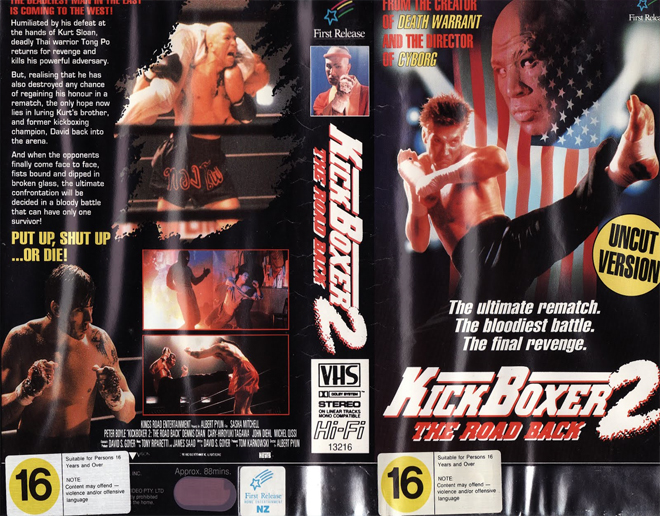 KICKBOXER 2 THE ROAD BACK VHS COVER