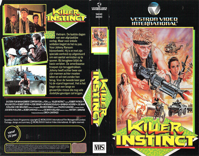 KILLER INSTINCT VHS COVER