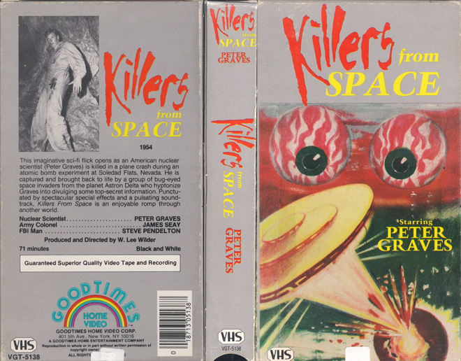 KILLERS FROM SPACE, VHS COVERS
