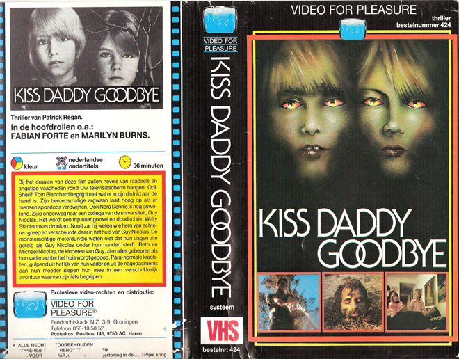 KISS DADDY GOODBYE HORROR VHS COVER