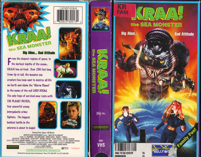 KRAA! THE SEA MONSTER, VHS COVERS