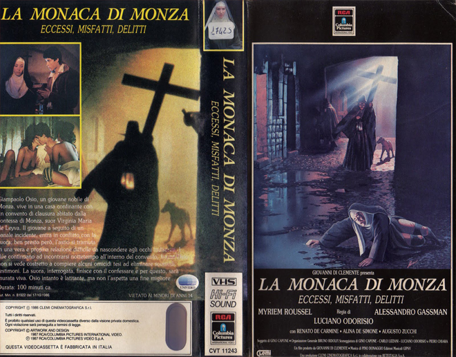 LA MONACA DI MONZA VHS COVER