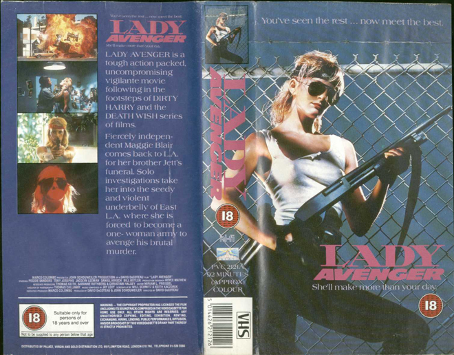 LADY AVENGER VHS COVER