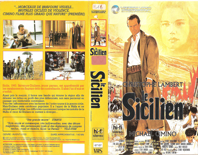 LE SICILIEN VHS COVER