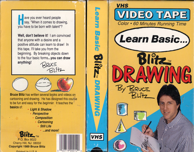 LEARN BASIC BLITZ : DRAWING BY BRUCE BLITZ VHS COVER