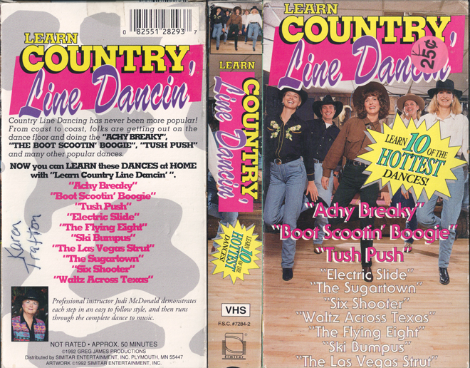 LEARN COUNTRY LINE DANCIN VHS COVER, VHS COVERS
