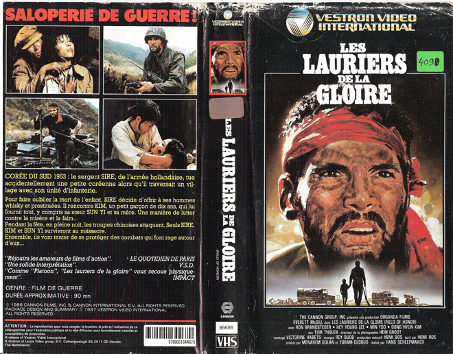 LES LAURIERS DE LA GLOIRE, BIG BOX, HORROR, ACTION EXPLOITATION, ACTION, HORROR, SCI-FI, MUSIC, THRILLER, SEX COMEDY,  DRAMA, SEXPLOITATION, VHS COVER, VHS COVERS, DVD COVER, DVD COVERS