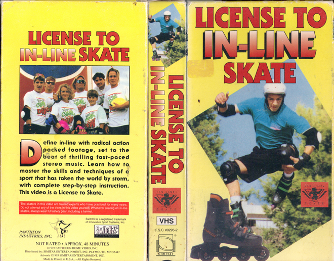 LICENSE TO IN-LINE SKATE VHS COVER, VHS COVERS