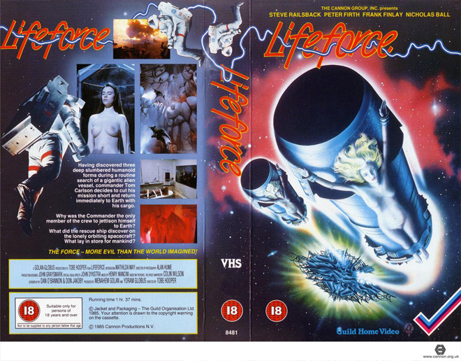 LIFEFORCE CANNON VHS COVER