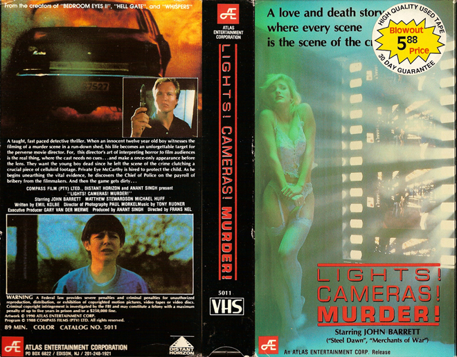 LIGHTS CAMERAS MURDER VHS COVER
