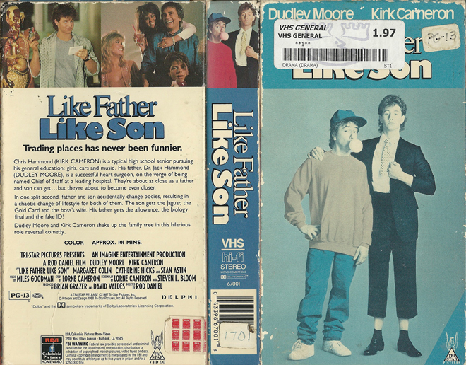 LIKE FATHER LIKE SON VHS COVER