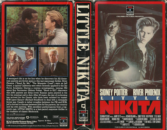 LITTLE NIKITA RIVER PHOENIX SIDNEY POITIER VHS COVER
