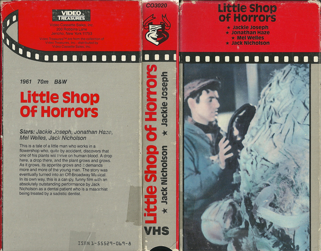 LITTLE SHOP OF HORRORS JACK NICHOLSON VHS COVER
