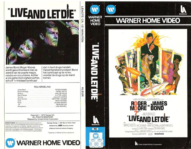 LIVE AND LET DIE GERMAN, ACTION VHS COVER, HORROR VHS COVER, BLAXPLOITATION VHS COVER, HORROR VHS COVER, ACTION EXPLOITATION VHS COVER, SCI-FI VHS COVER, MUSIC VHS COVER, SEX COMEDY VHS COVER, DRAMA VHS COVER, SEXPLOITATION VHS COVER, BIG BOX VHS COVER, CLAMSHELL VHS COVER, VHS COVER, VHS COVERS, DVD COVER, DVD COVERS