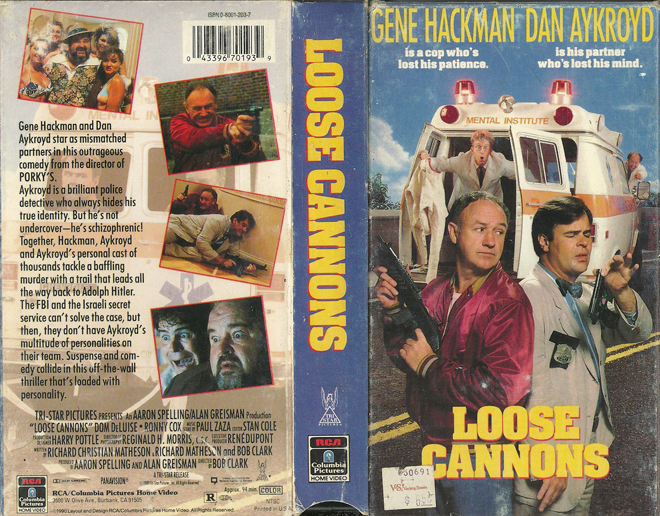 LOOSE CANNONS, HORROR, ACTION EXPLOITATION, ACTION, ACTIONXPLOITATION, SCI-FI, MUSIC, THRILLER, SEX COMEDY,  DRAMA, SEXPLOITATION, VHS COVER, VHS COVERS, DVD COVER, DVD COVERS