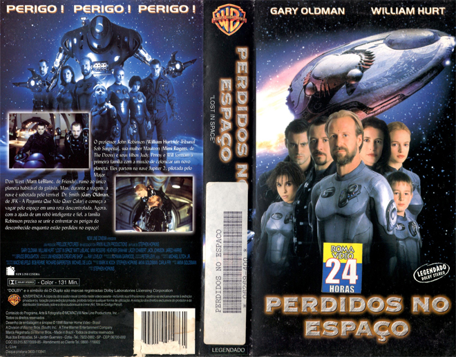 LOST IN SPACE, BRAZIL VHS, BRAZILIAN VHS, ACTION VHS COVER, HORROR VHS COVER, BLAXPLOITATION VHS COVER, HORROR VHS COVER, ACTION EXPLOITATION VHS COVER, SCI-FI VHS COVER, MUSIC VHS COVER, SEX COMEDY VHS COVER, DRAMA VHS COVER, SEXPLOITATION VHS COVER, BIG BOX VHS COVER, CLAMSHELL VHS COVER, VHS COVER, VHS COVERS, DVD COVER, DVD COVERS