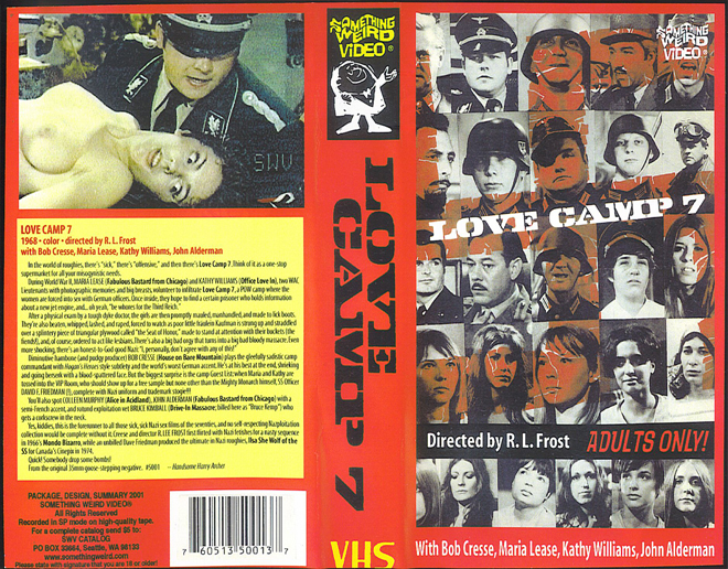 LOVE CAMP 7 SOMETHING WEIRD VIDEO VHS COVER
