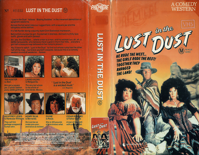 LUST IN THE DUST, AUSTRALIAN, VHS COVER, VHS COVERS