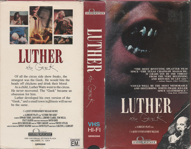 LUTHER THE GEEK - SUBMITTED BY RYAN GELATIN, VHS COVERS
