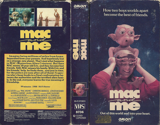 MAC AND ME VHS COVER