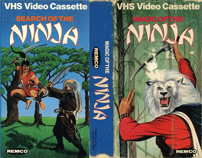 MAGIC OF THE NINJA AND SEARCH OF THE NINJA VHS COVER