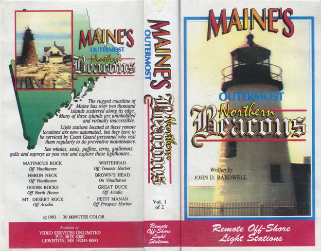 MAINES OUTERMOST NOTHERN BEACONS, ACTION VHS COVER, HORROR VHS COVER, BLAXPLOITATION VHS COVER, HORROR VHS COVER, ACTION EXPLOITATION VHS COVER, SCI-FI VHS COVER, MUSIC VHS COVER, SEX COMEDY VHS COVER, DRAMA VHS COVER, SEXPLOITATION VHS COVER, BIG BOX VHS COVER, CLAMSHELL VHS COVER, VHS COVER, VHS COVERS, DVD COVER, DVD COVERS