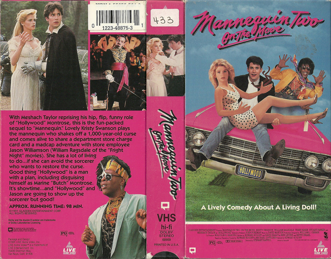 MANNEQUIN-TWO, ACTION, HORROR, BLAXPLOITATION, HORROR, ACTION EXPLOITATION, SCI-FI, MUSIC, SEX COMEDY, DRAMA, SEXPLOITATION, BIG BOX, CLAMSHELL, VHS COVER, VHS COVERS, DVD COVER, DVD COVERS