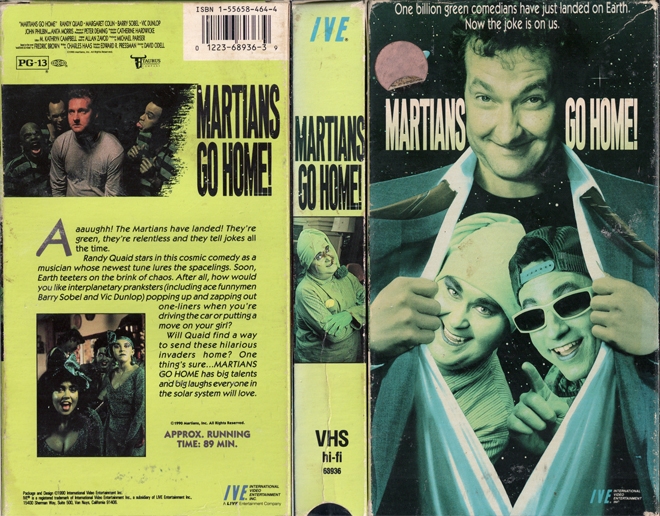 MARTIANS GO HOME VHS COVER