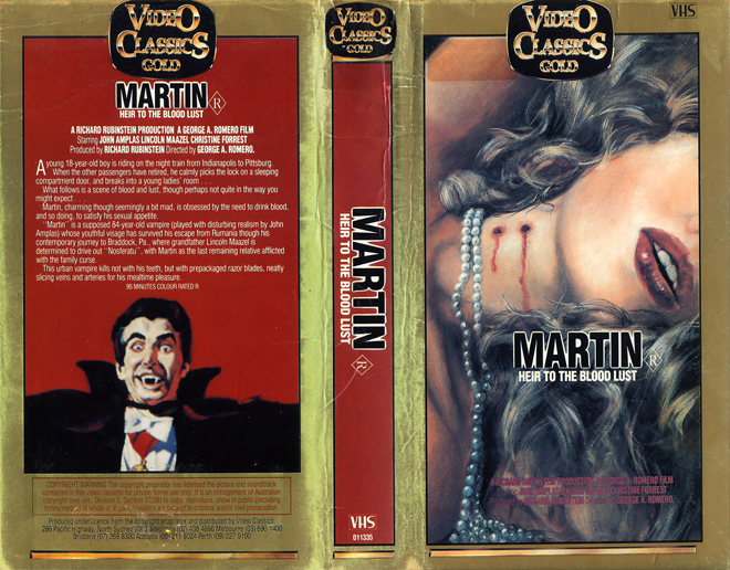 MARTIN HEIR TO THE BLOOD LUST, AUSTRALIAN, HORROR, ACTION EXPLOITATION, ACTION, HORROR, SCI-FI, MUSIC, THRILLER, SEX COMEDY,  DRAMA, SEXPLOITATION, VHS COVER, VHS COVERS, DVD COVER, DVD COVERS