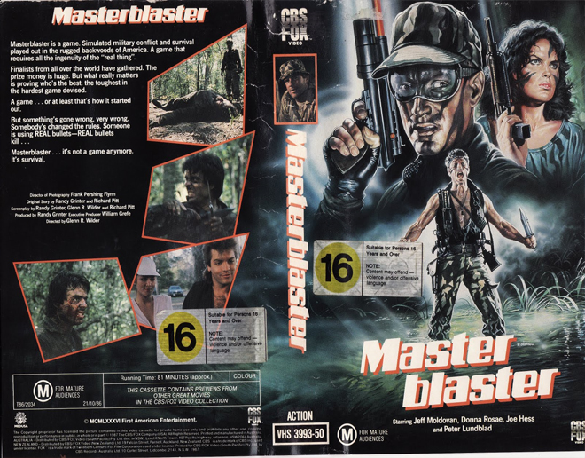 MASTER BLASTER ACTION VHS COVER