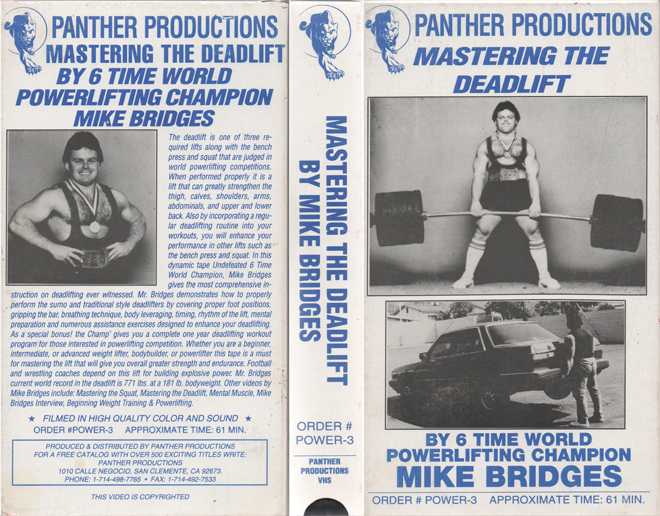 MASTERING THE DEADLIFT PANTHER PRODUCTIONS - SUBMITTED BY RYAN GELATIN