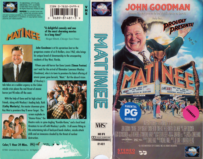 MATINEE VHS COVER