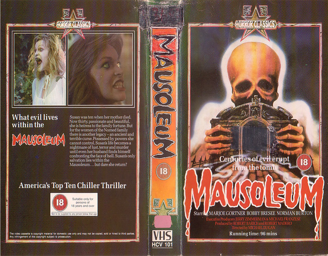 MAUSOLEUM VHS COVER