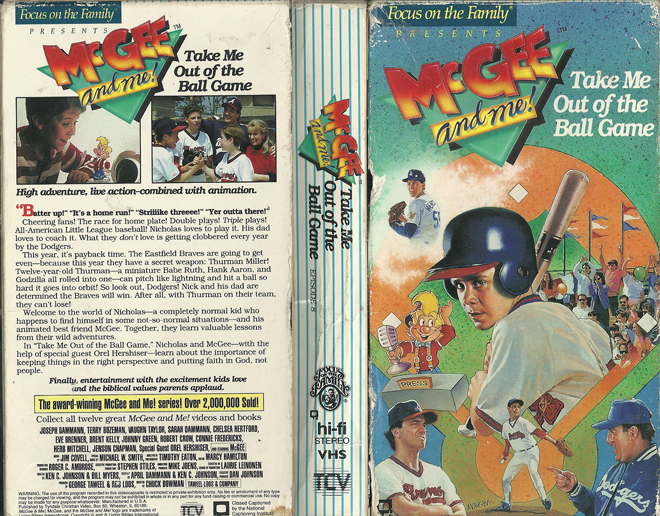 MCGEE AND ME : TAKE ME OUT TO THE BALL GAME VHS COVER, VHS COVERS