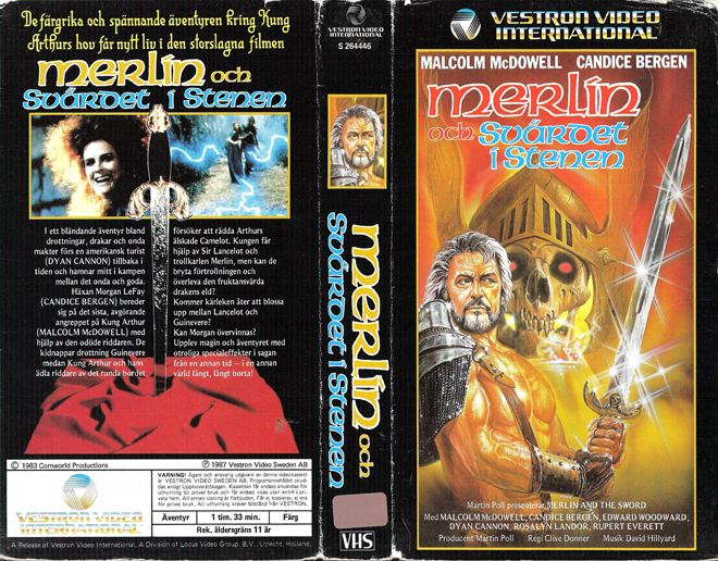 MERLIN AND THE SWORD VHS COVER
