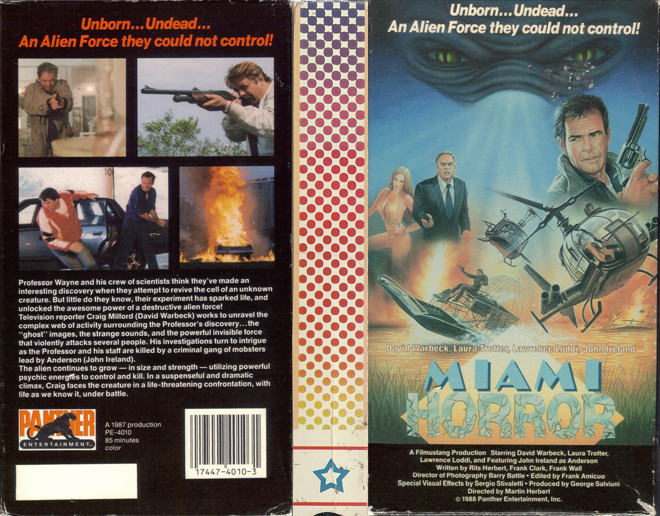 MIAMI HORROR VHS COVER, VHS COVERS