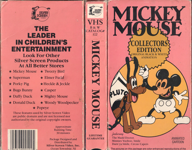MICKEY MOUSE COLLECTORS EDITION : ORIGINAL BLACK AND WHITE ANIMATION VHS COVER