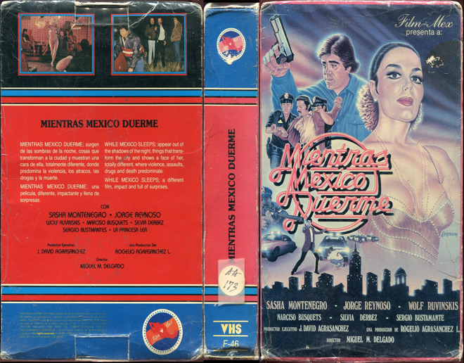 MIENTRAS MEXICO DUERME, ACTION VHS COVER, HORROR VHS COVER, BLAXPLOITATION VHS COVER, HORROR VHS COVER, ACTION EXPLOITATION VHS COVER, SCI-FI VHS COVER, MUSIC VHS COVER, SEX COMEDY VHS COVER, DRAMA VHS COVER, SEXPLOITATION VHS COVER, BIG BOX VHS COVER, CLAMSHELL VHS COVER, VHS COVER, VHS COVERS, DVD COVER, DVD COVERS